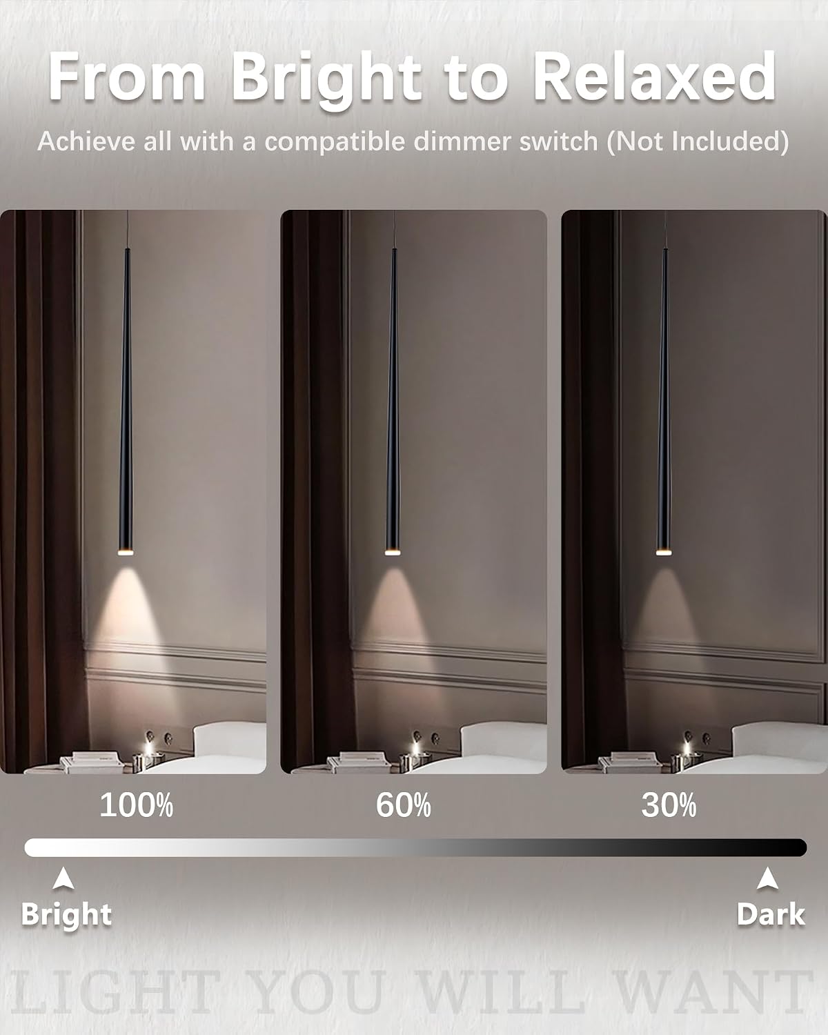 3 Pack Modern Black Pendant Lights, 27.5' Long Industrial Tube Hanging Light Fixture with Dimmable 4000K LED for Kitchen Island, Dining Room, Bar, Bathroom