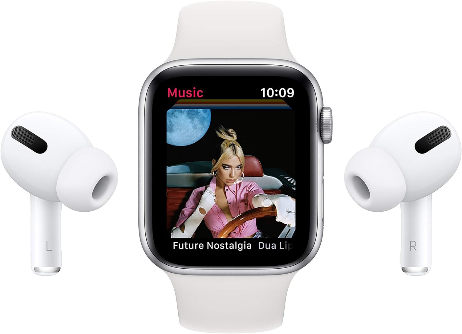 Apple Watch SE (GPS, 44mm) - Gold Aluminum Case with Pink Sand Sport Band (Renewed)