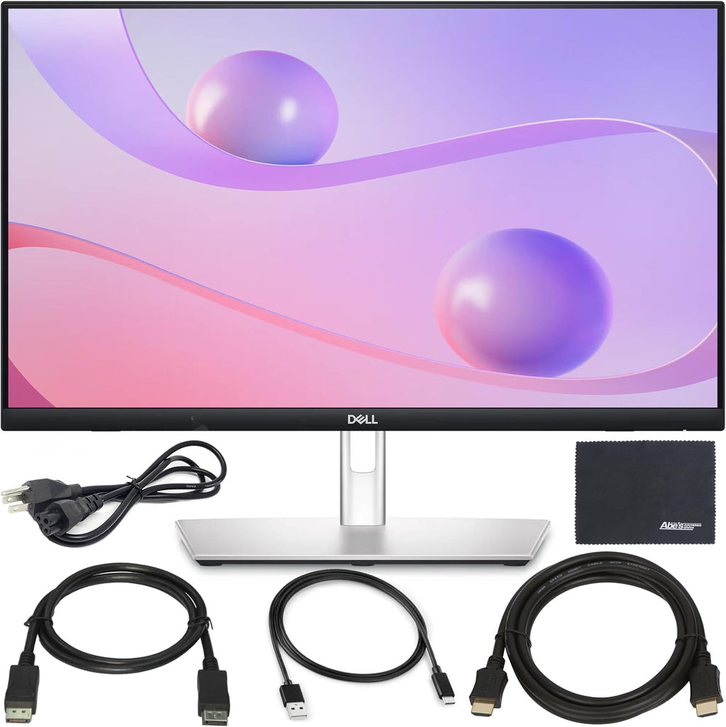 Dell 24 P2424HT 23.8' Multi-Touch Monitor W/Articulating Stand - Full HD @ 60hz + DisplayPort Cable + ZoomSpeed HDMI Cable + USB-C Cable + AOM Microfiber Cloth