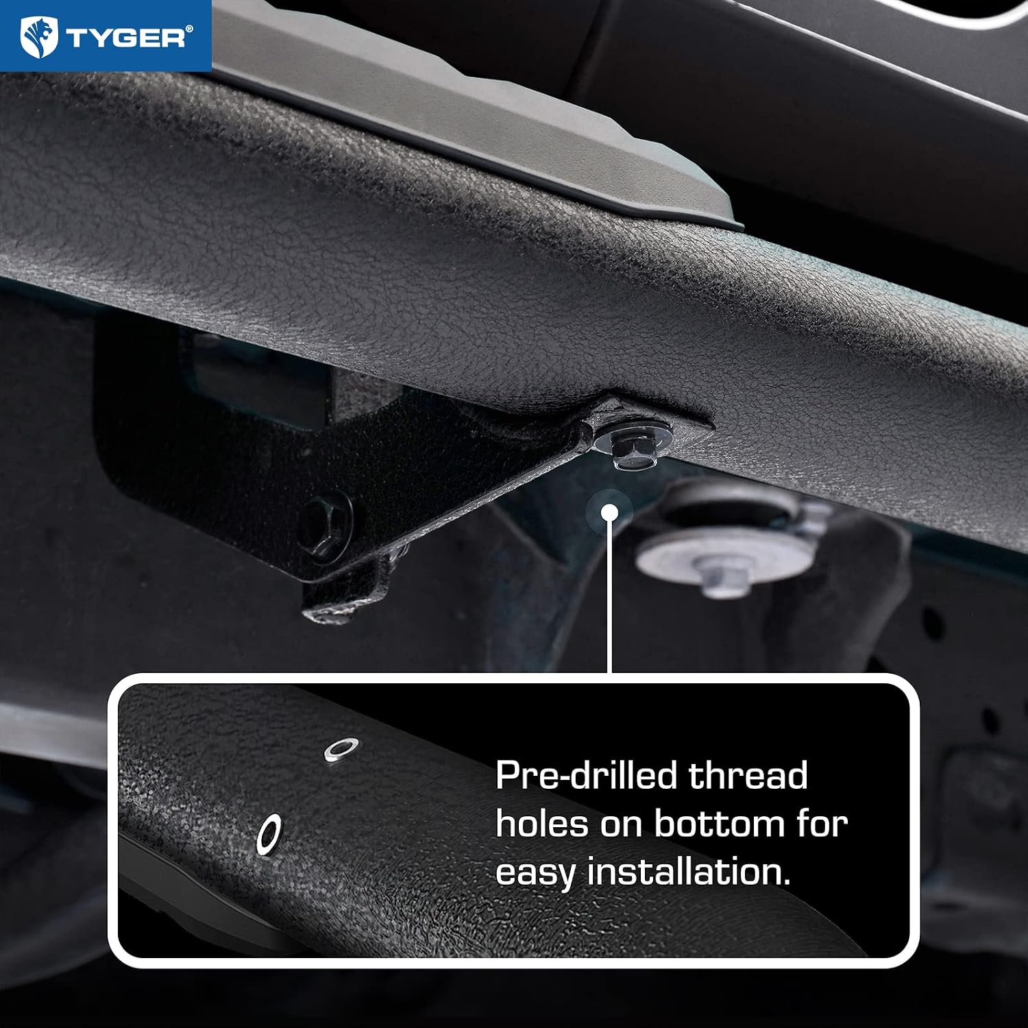 Tyger Auto 3.5' Rider Running Boards Compatible with 2015-2026 Ford F-150; 2017-2026 F-250 F-350 Super Duty (Not fit Lightning EV) | Supercab | TG-SS2F35228 | Side Step Rail Nerf Bars