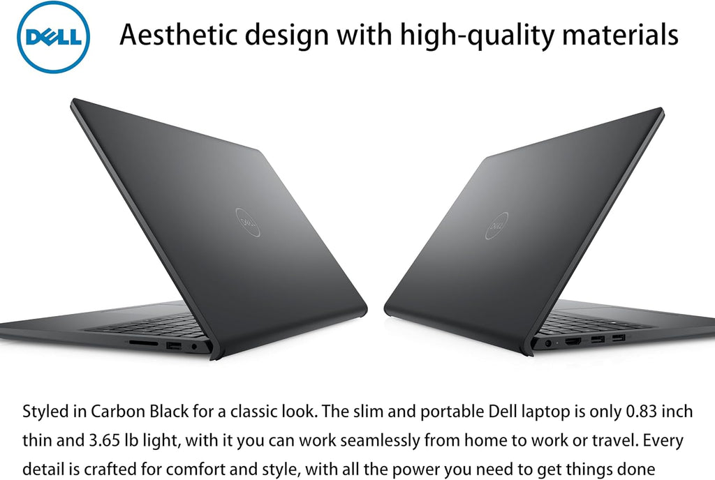 Dell Inspiron 15.6 Inch FHD Business Laptop, Intel Core i7-1255U, 32GB RAM, 1TB SSD, Windows 11 Pro, Backlit Keyboard, Webcam, WiFi, Carbon Black