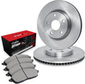R1 Concepts Front Brake Kit Fits 2006-2011 Honda Civic Coupe Si; 2007-2011 Honda Civic Sedan Si| Optimum Oep Brake Pads and Blank Brake Rotors| 11.8' Front
