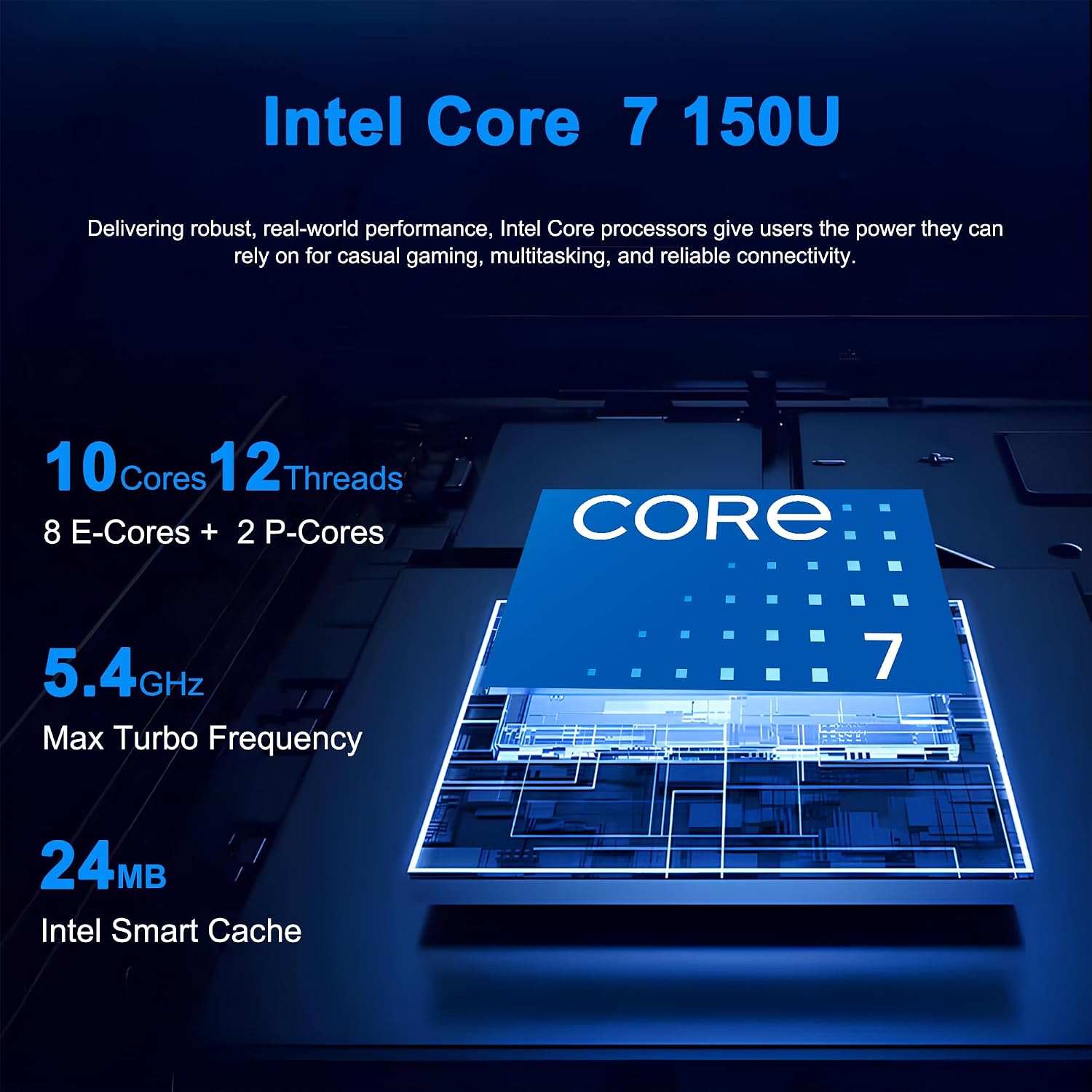Dell 16 Laptop 16' WUXGA Comfortview Touchscreen Intel 10-core Core 7 150U 64GB DDR5 1TB SSD Backlit Fingerprint WiFi6E FHD Camera ExpressCharge for Creator Business Professional Win11Pro