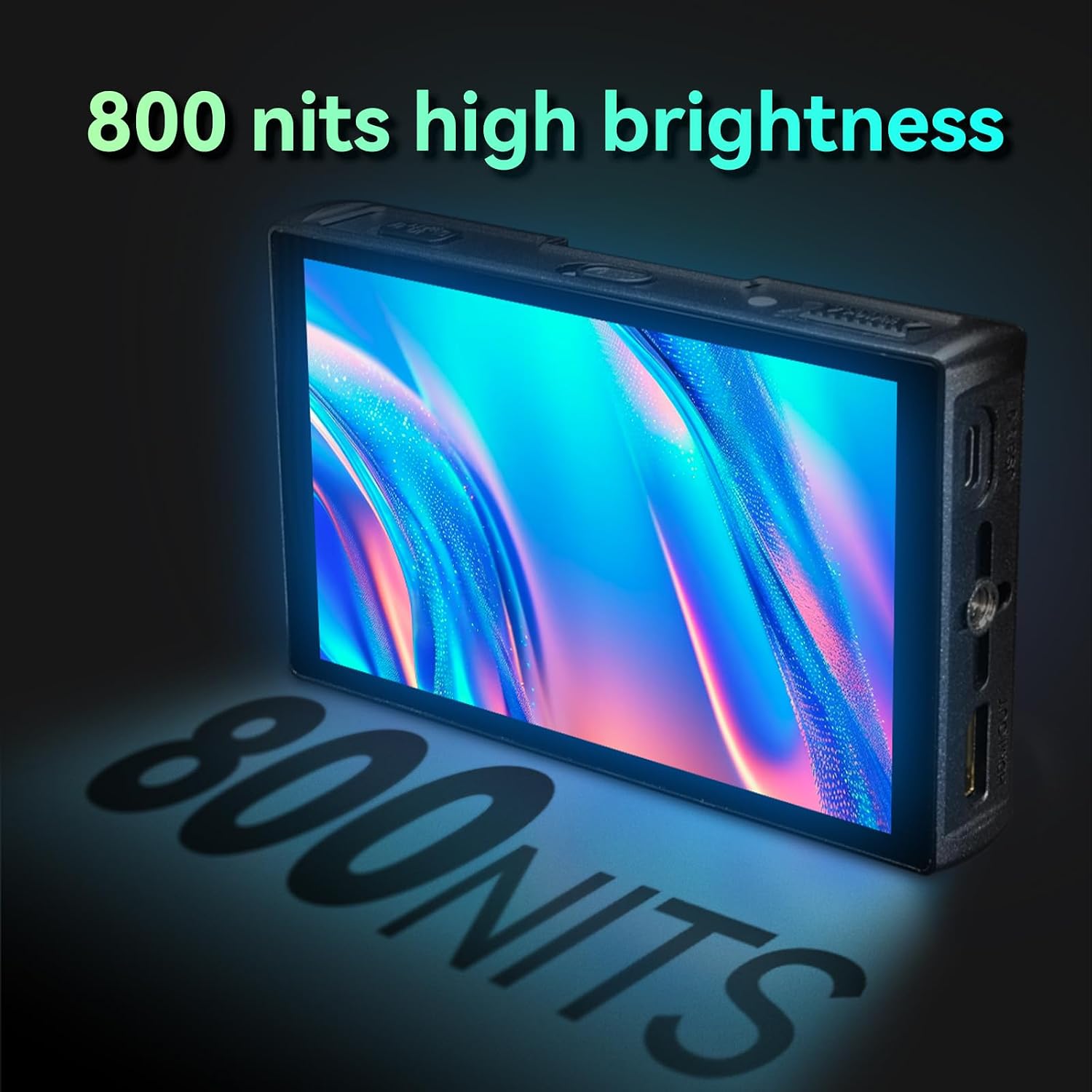 Portkeys PT5 III Camera Monitor 5.4' 800nits Field Monitor with USB 3.0 Type-C Port Support Waveform, Histogram, Peaking, False Color, and 3D LUT Function for DSLR Camcorder with NP-F550 Battery