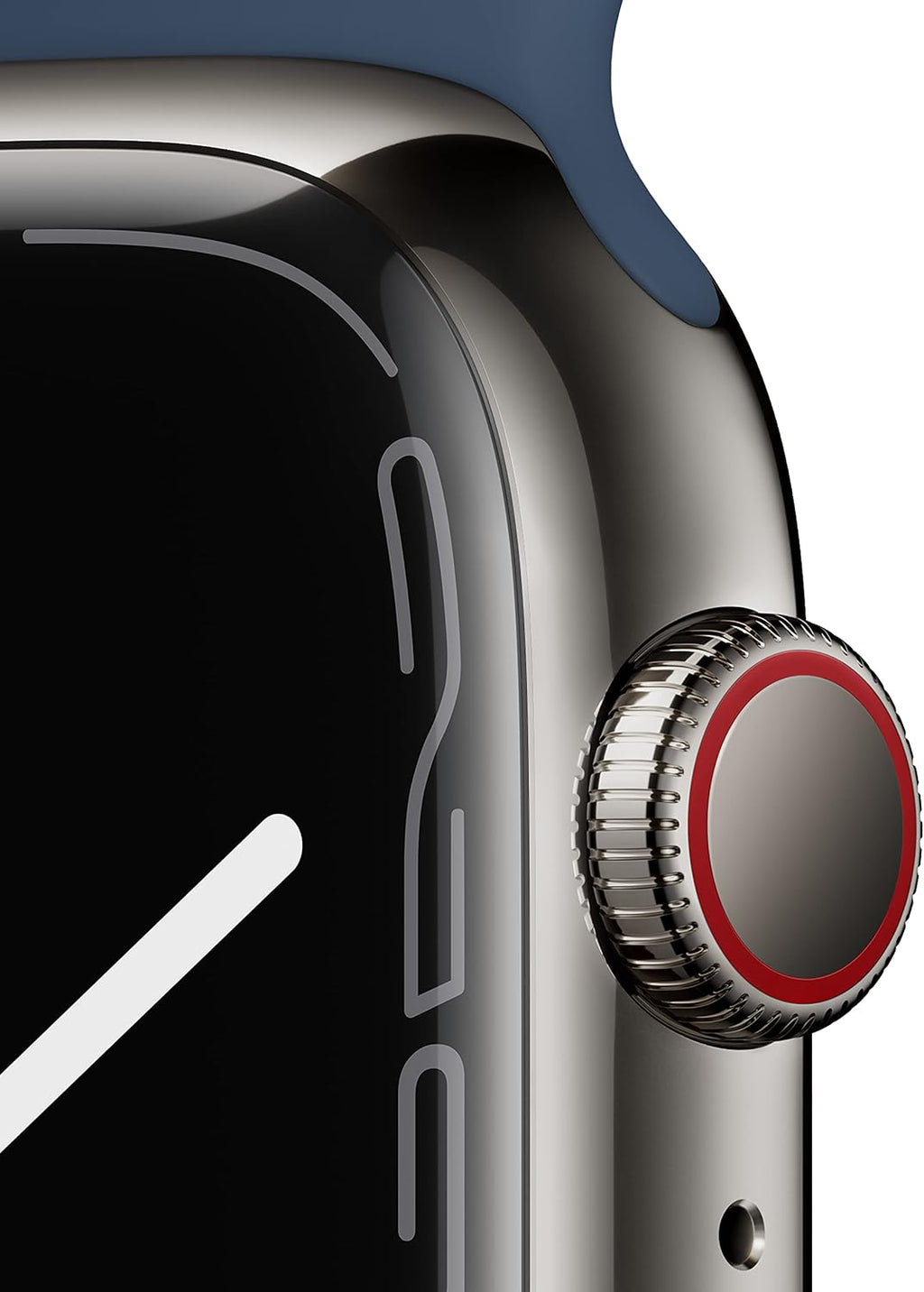 Apple Watch Series 7 (GPS + Cellular, 45MM) - Graphite Stainless Steel Case with Abyss Blue Sport Band (Renewed Premium)
