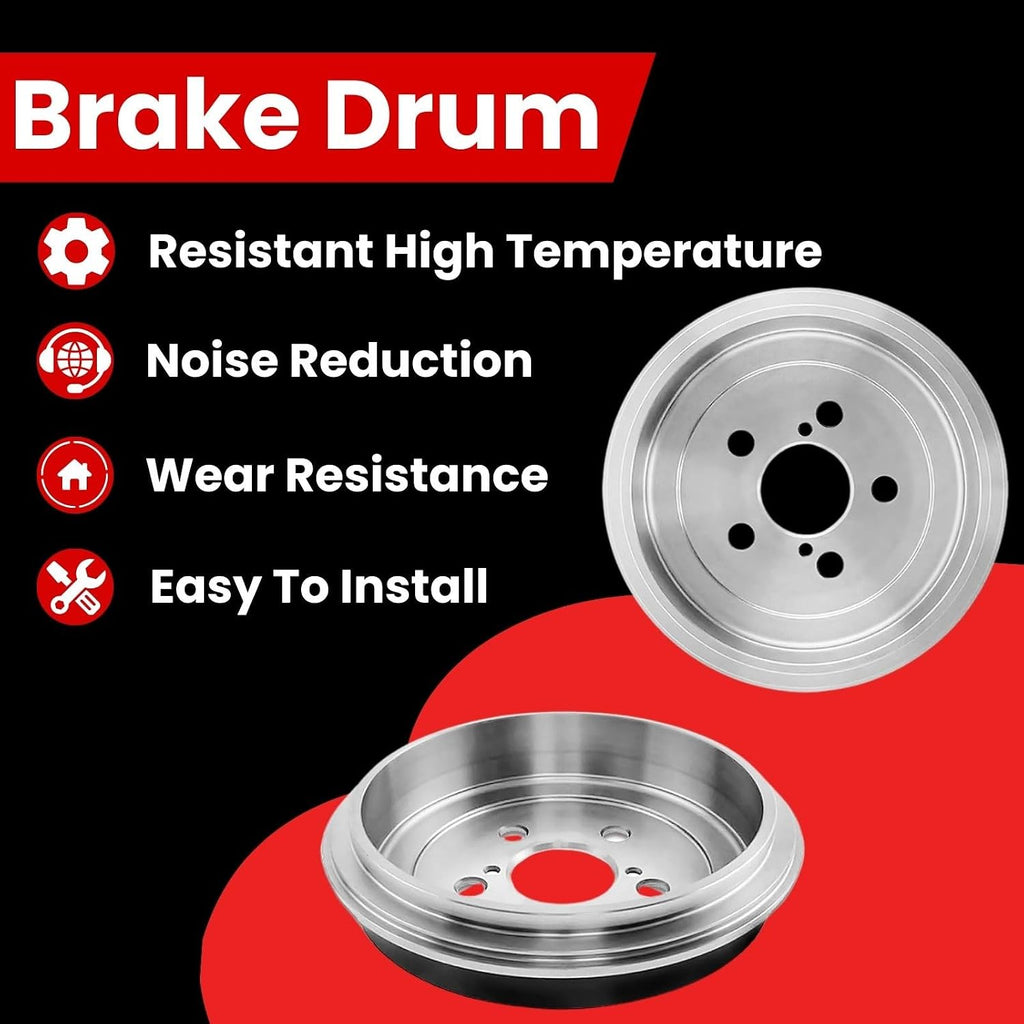 Arrhythmic Front Rear 12X Ceramic Brake Pads Rotors Shoes & Drum Set Automotive Replacement Brake Kit for Honda Civic 1.8L 2006 2007 2008 2009 2010 2011