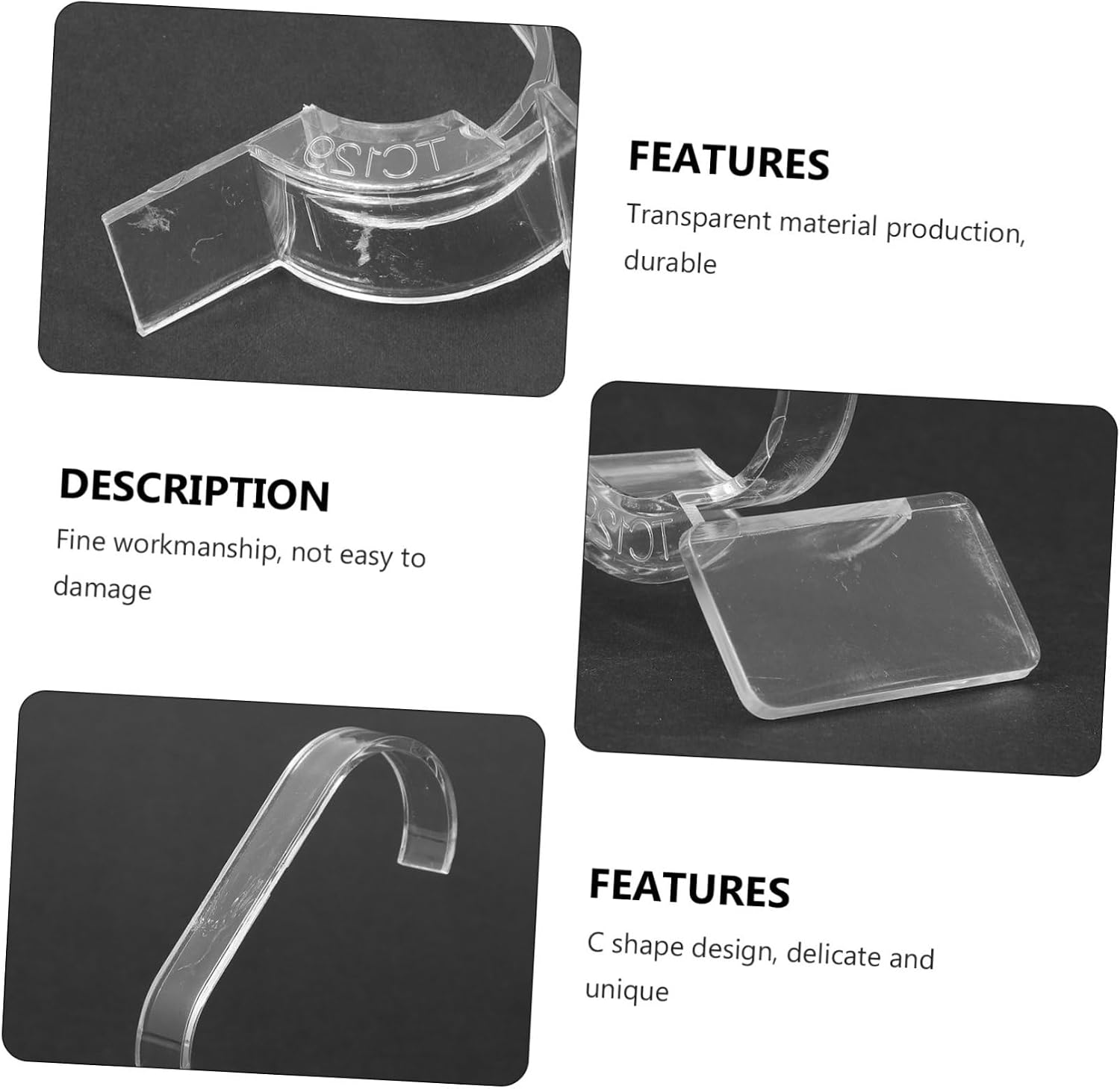 60 Pcs Watch Stand Watch Display Holder Desktop Monitor Cuff Bracelets Pocket Watch Display Case Bracelets Holder Headband Stand Bracelet Rack Necklace Belt Plastic Multifunction (As Shownx5pcs