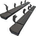 6 Inches Running Boards Side Steps Compatible with 2022-2026 Toyota Tundra Crewmax Cab 4 Full Size Doors, Black Textured Aluminum Nerf Bars