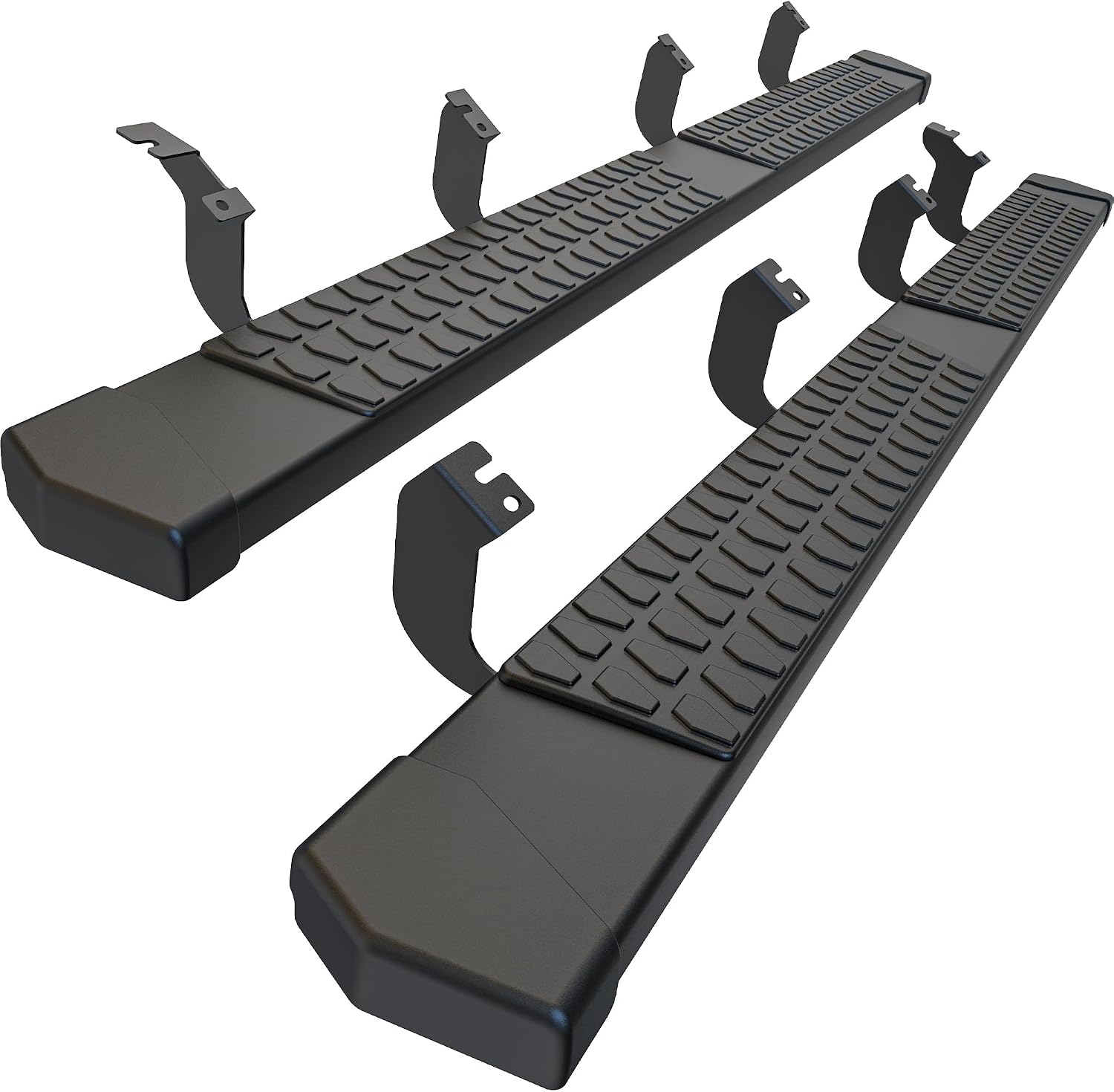 6 Inches Running Boards Side Steps Compatible with 2022-2026 Toyota Tundra Crewmax Cab 4 Full Size Doors, Black Textured Aluminum Nerf Bars