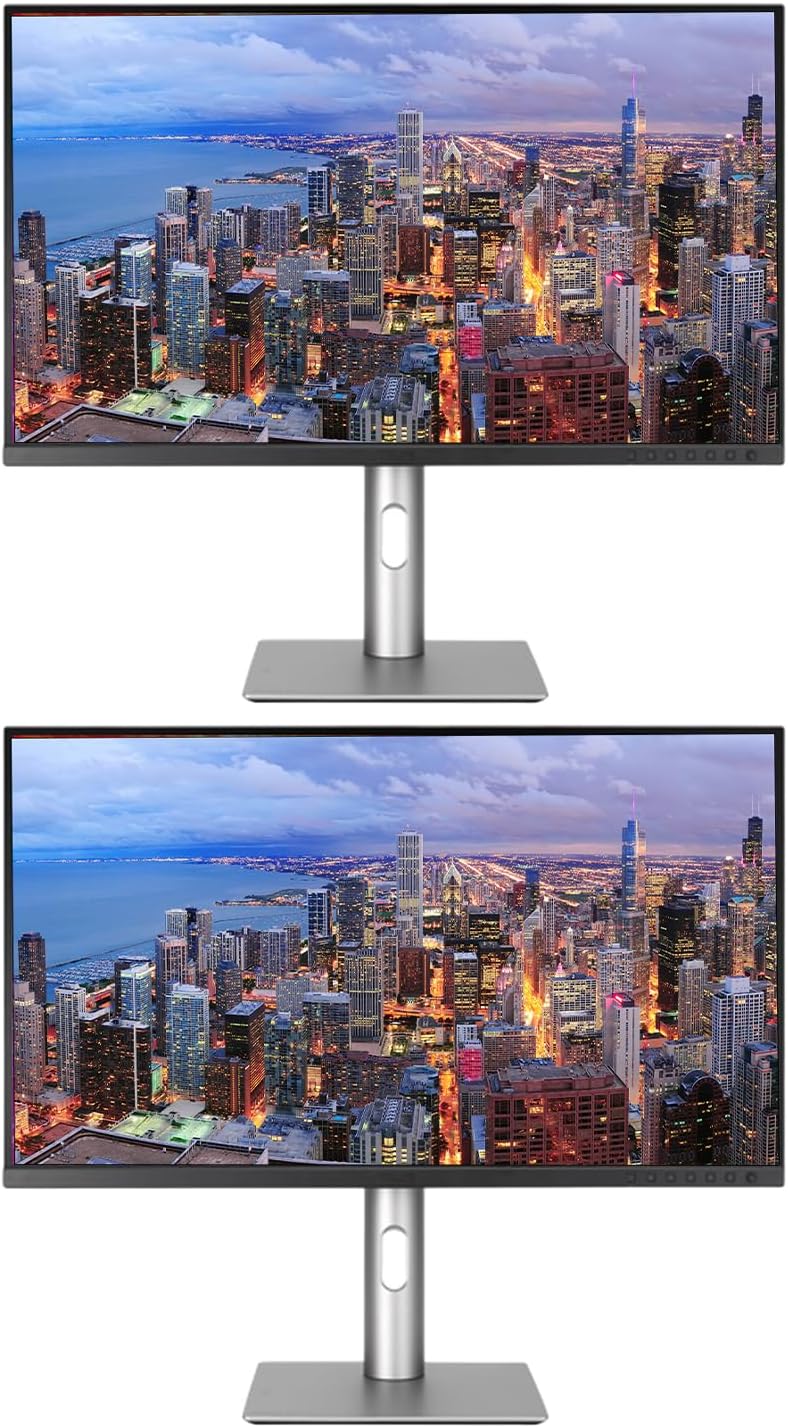 Asus ProArt PA329CRV 32-inch 2160P 4K UHD IPS Professional Monitor, 2-Pack Bundle with USB-C 96W PD, Daisy Chain DisplayPort, HDMI, USB Hub and Integrated Speakers