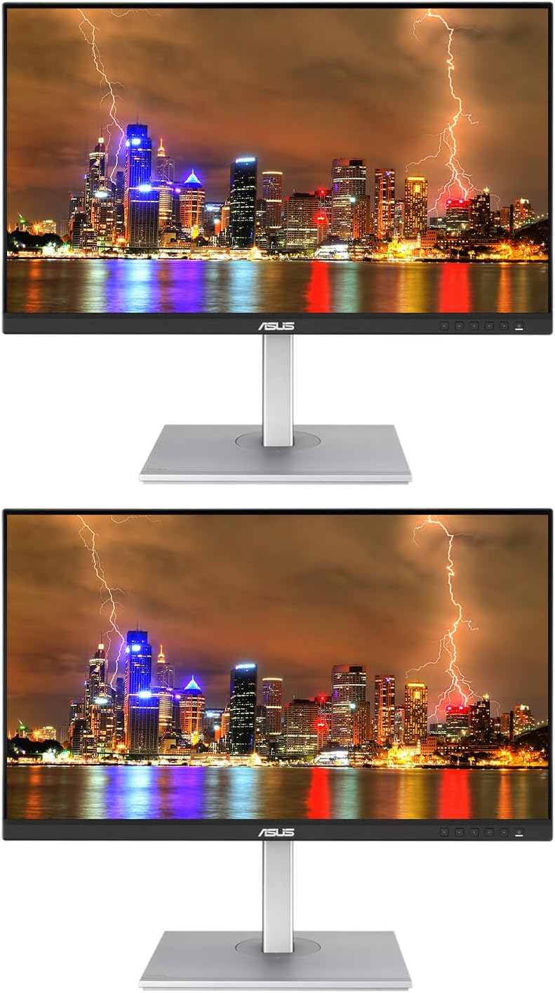Asus ProArt PA278CGV 27-inch 1440P 2K QHD 144 Hz 5 ms IPS Professional Monitor, 2-Pack Bundle with USB-C 90W PD, DisplayPort, HDMI, USB Hub and Integrated Speakers