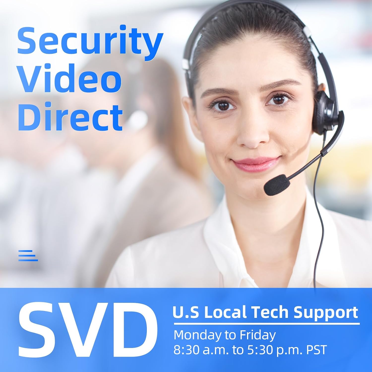 SVD 18.5 Inch Security Monitor – Supports 4K Input, 1366x768 HD LED Display, Ultra Thin CCTV Monitor with HDMI/VGA/BNC/USB, Professional Surveillance Screen for DVR, Home, Office