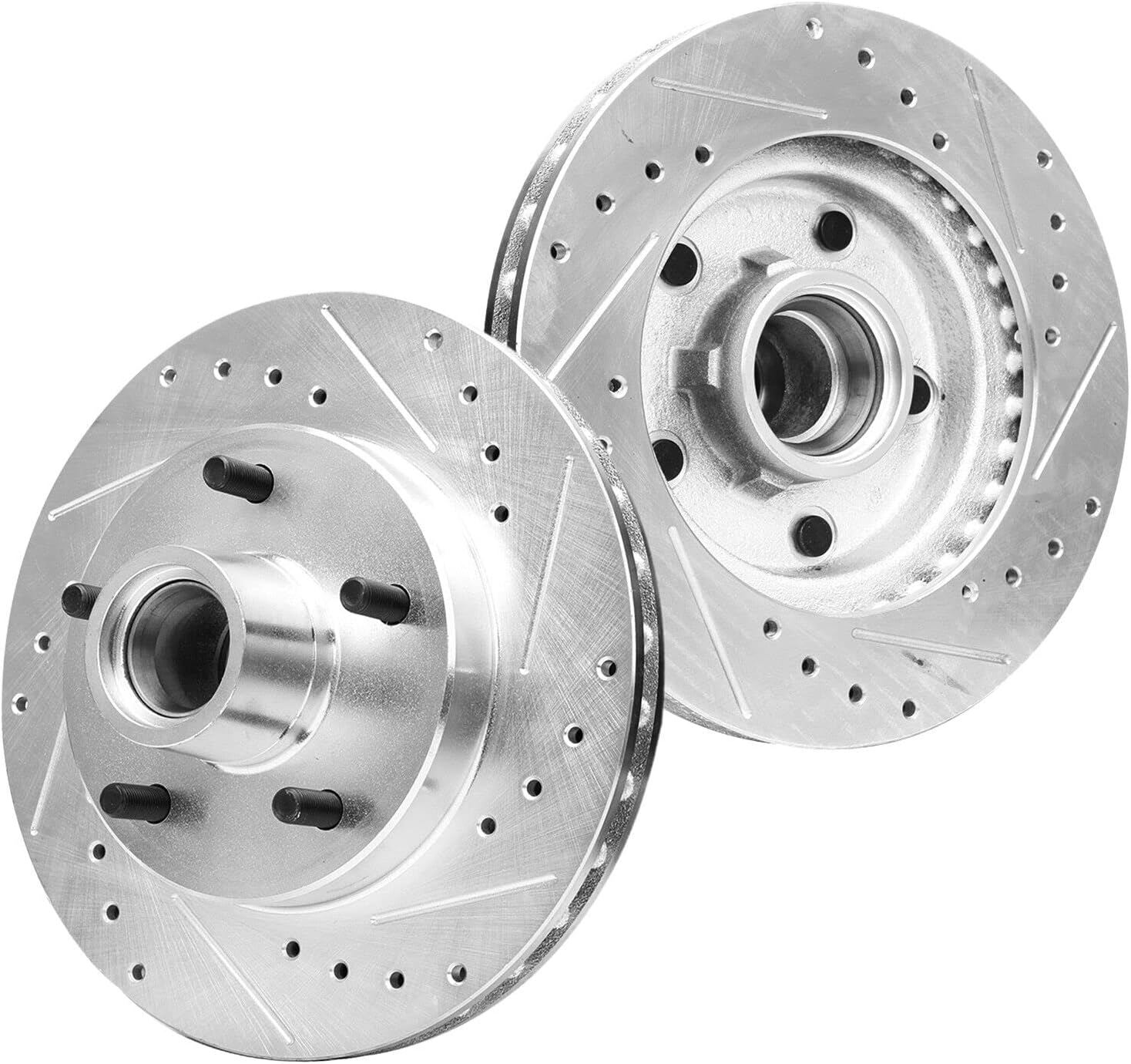 Detroit Axle - Front Brake Rotors for Chevrolet Camaro El Camino Malibu S10 Blazer GMC Sonoma Buick Regal Drilled and Slotted Disc Brake Rotors Replacement Brakes