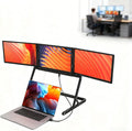 Laptop Monitor Extender, 15.6' FHD 1080P IPS Portable Foldable Triple Display, HDMI/USB-C N Play, 12-18.5in Laptop Fit, One Cable Setup, Lightweight Travel Monitor.