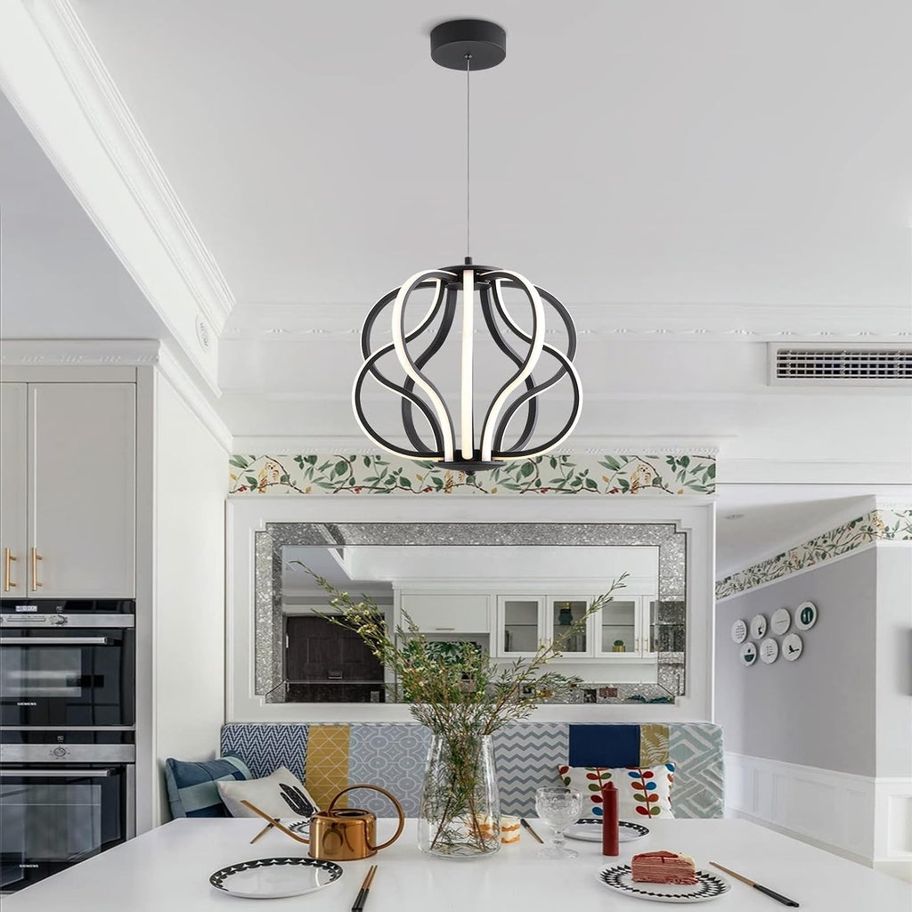 Modern LED Chandelier Acrylic Design Adjustable Hanging Chandelier Easy Install Suitable for Dining Room Living Room Bedroom Kitchen and Corridor