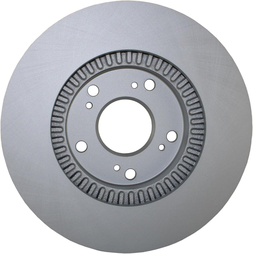 Coated Vented 282mm Disc Rotors and Akebono ProACT Ceramic Pad Set with Hardware and Acoustic Sensor Front Brake Kit For Honda Accord LX SE EX Hybrid Special Edition EX-L 3.0L V6