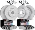 Dynamic Friction Company Front and Rear Brake Kit Fits 2007-2010 Acura CSX; 2006-2011 Honda Civic| 4000 HybriDynamic Pads, Blank Rotors| Hardware| 11.8' Front & 10.2' Rear