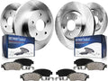 Detroit Axle - Brake Kit for 2012-2016 Honda CR-V, Disc Brake Rotors Ceramic Brakes Pads Front & Rear 2013 2014 2015 Replacement
