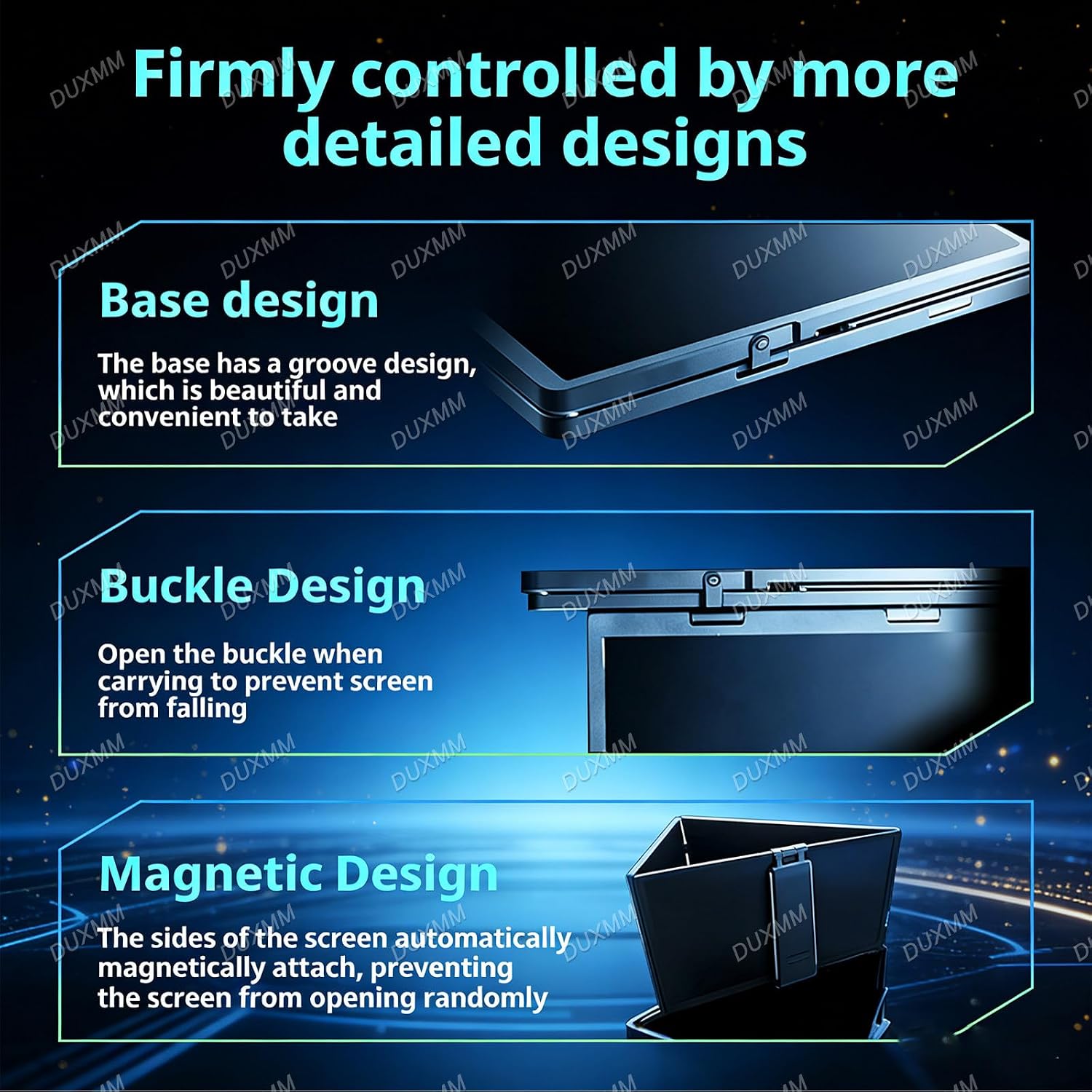 Triple Screen Laptop Extender 15.6' 1080P IPS,Type-C/HDMI/USB-C Plug-Play Triple Monitor,with 360° Rotation Adjustable Viewing Angles Compatible with Windows and Macos