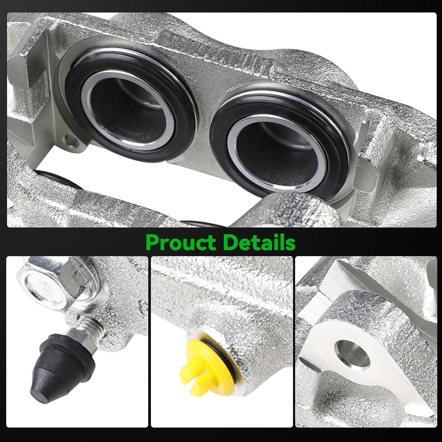 Front Brake Calipers with Hardware Kit, Left & Right Brake Calipers Set Fit for Toyota 4Runner FJ Cruiser Tacoma