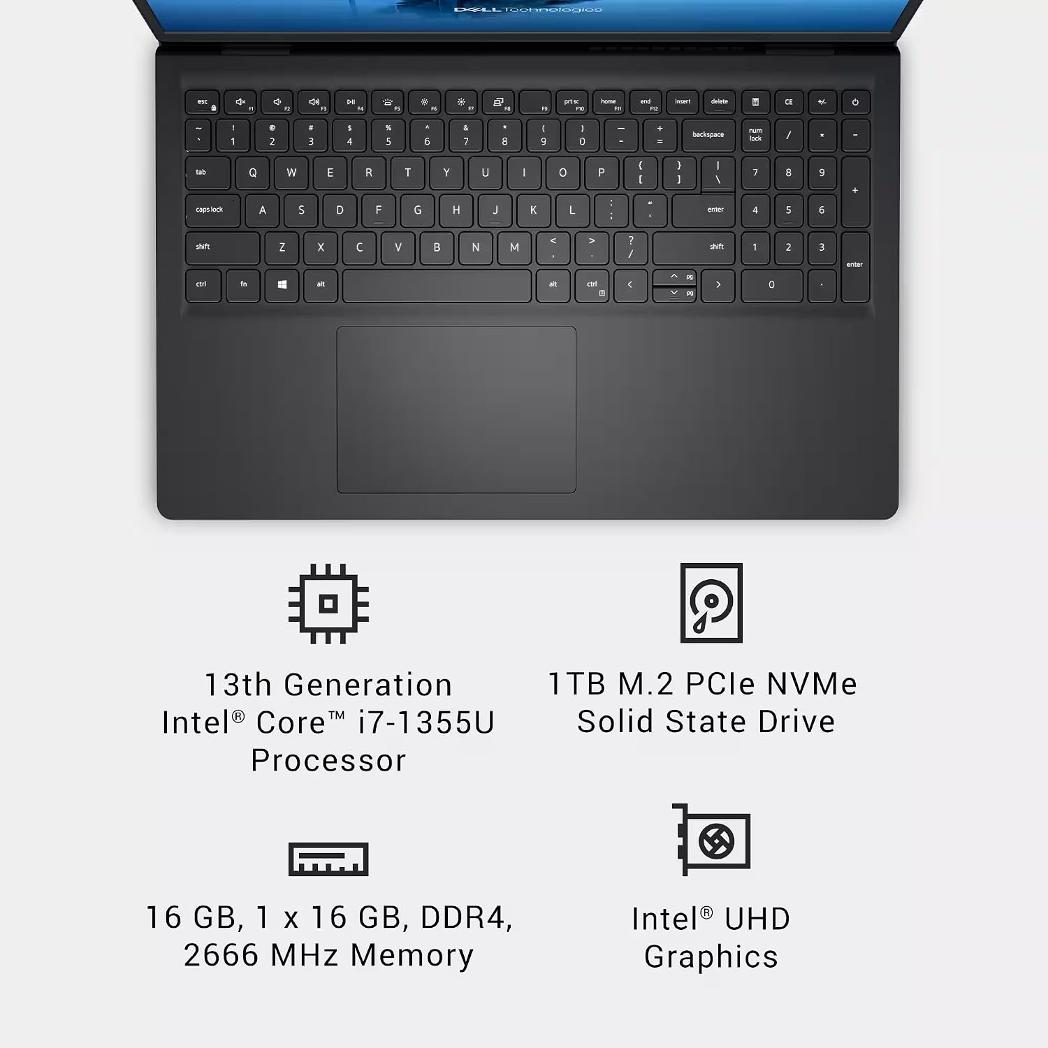 Dell 15 Laptop(2026), 15.6' FHD Touchscreen Display, 13th Gen Intel Core i7-1355U, Wi-Fi 6, Copilot AI, Type-C, 32 GB RAM, 1 TB SSD, Windows 11 Pro for Business & Student Traditional Laptop Computer
