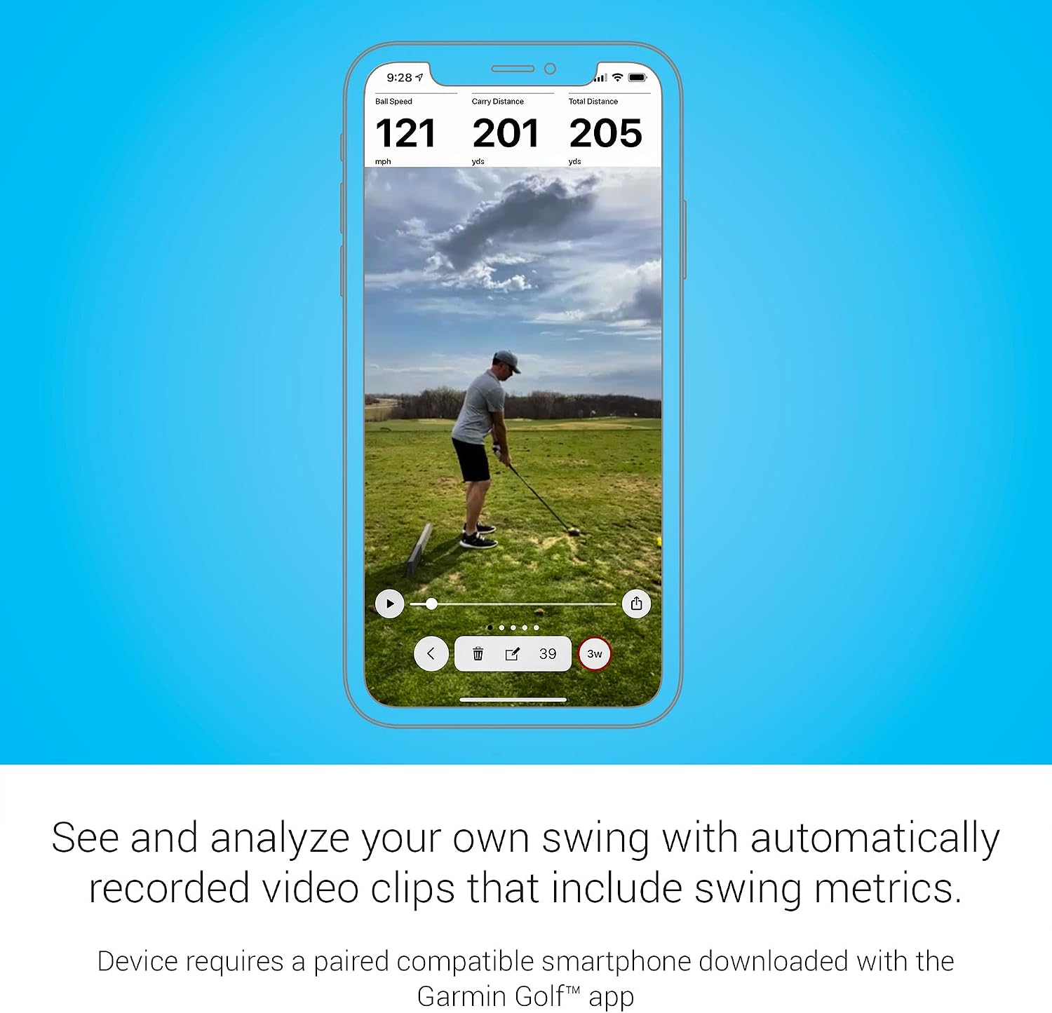 Garmin Approach R10 Portable Golf Launch Monitor | Take Your Game Home or Practice at The Driving Range | Track Metrics, Record Video or Play 43,000+ Courses with Signature Series Power Bundle