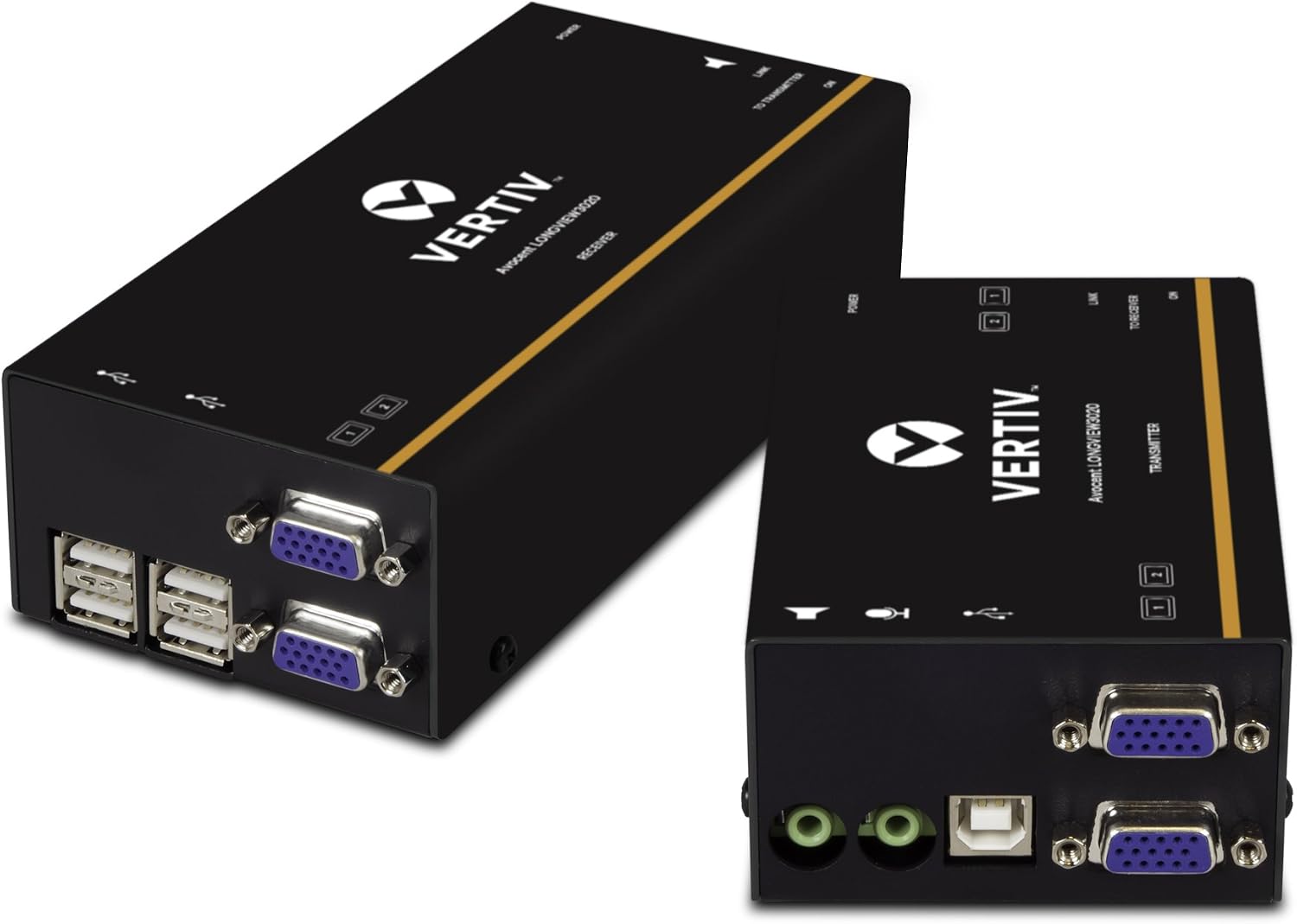 Vertiv Avocent LV 3020P High-Performance HD KVM Extender Kit with Receiver & Transmitter, VGA, Dual Monitor, Extend up to 300 m. / 1,000 ft. (3020P)
