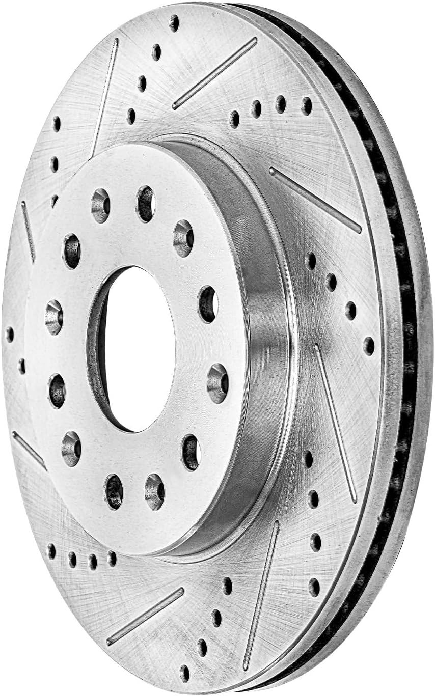 Detroit Axle - Rear Brake Kit for Toyota 2022-2023 Tundra Lexus LX600, 2023 Sequoia, 13.19' inch Drilled and Slotted Disc Brake Rotors Ceramic Brakes Pads Replacement