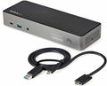 StarTech.com USB-C / USB-A Hybrid Docking Station for MacBook Pro / Air M1 M2 M3 M4 & Windows, Universal Triple 4K 60Hz HDMI DP Dock, Thunderbolt Compatible, 85W Laptop Charging - TAA, Black & Gray