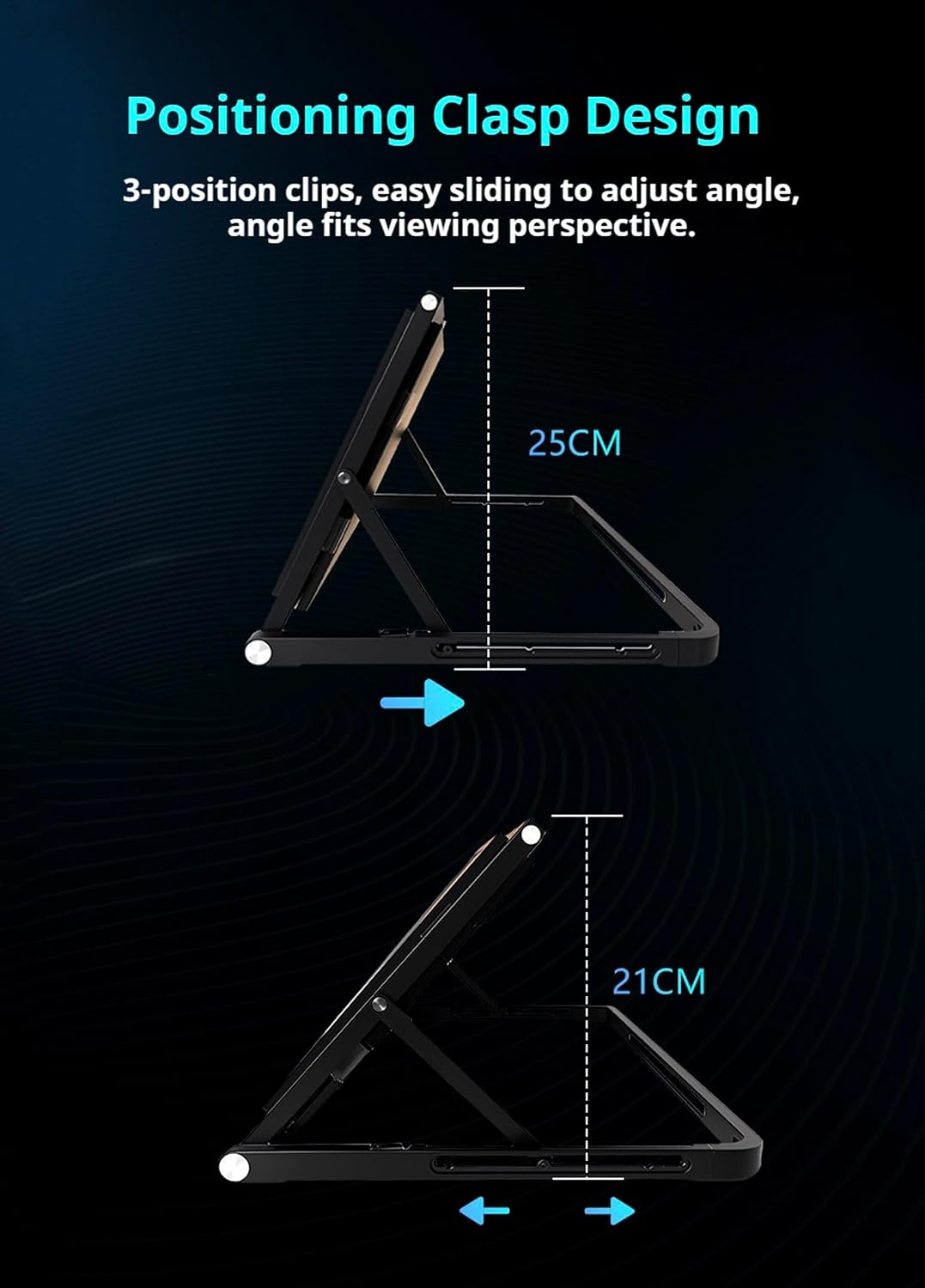 Laptop Screen Extender Triple Monitor Mount Stand Triple Screen Laptop Monitor Extender, Portable 3 Screen Display with Single USB-C for Laptops,Foldable Aluminum Multi-Monitors (1 Pcs)