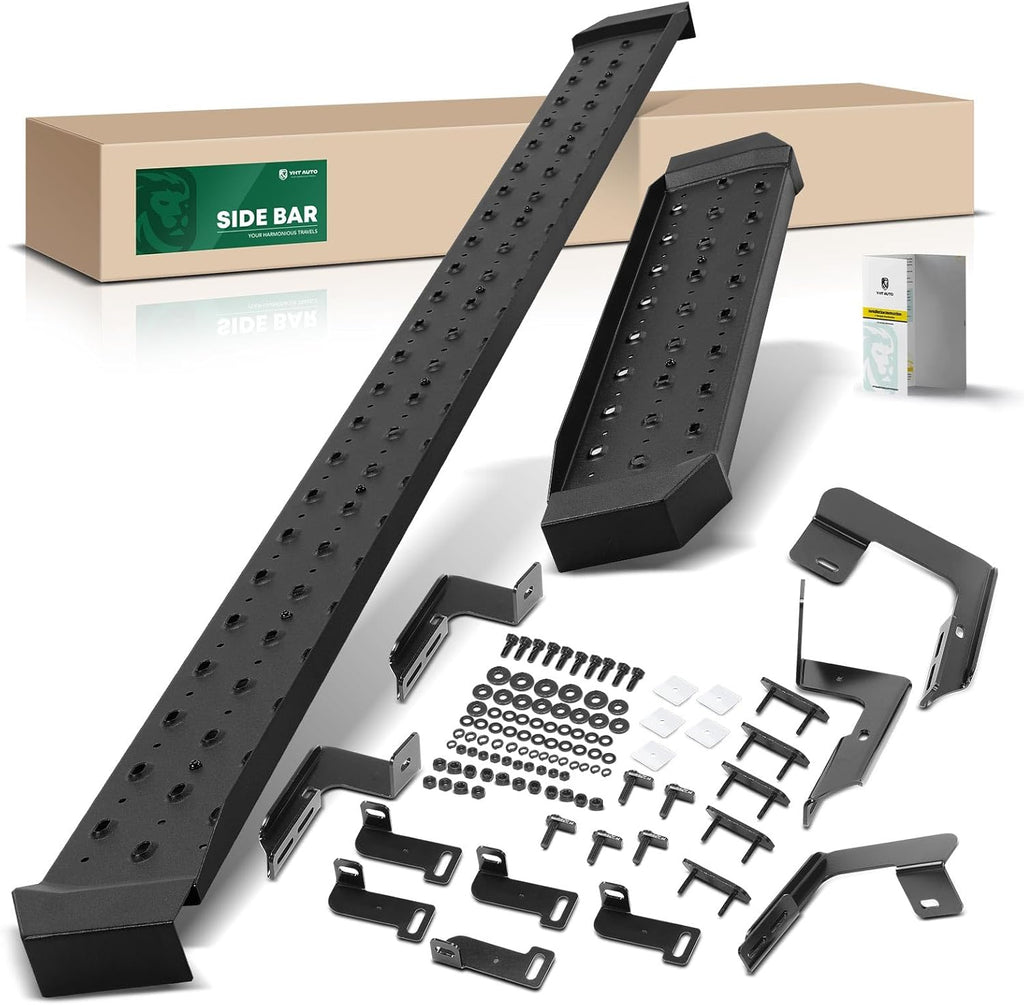 YHTAUTO 6.5' Running Boards Side Step Bars Fit Ram ProMaster 1500 2500 3500 2014-2026, Full Size Van, 118' Wheelbase, Steel Black Powder, Side Steps Rails Rocker Panel Off-Road Exterior Accessories