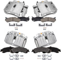 Detroit Axle - 8pc Brake Kit for 2001-2005 Chevrolet Silverado 1500 GMC Sierra 1500, 2000-2006 Yukon XL Avalanche Suburban 1500 Tahoe Front & Rear Disc Brake Calipers Brake Pads Replacement