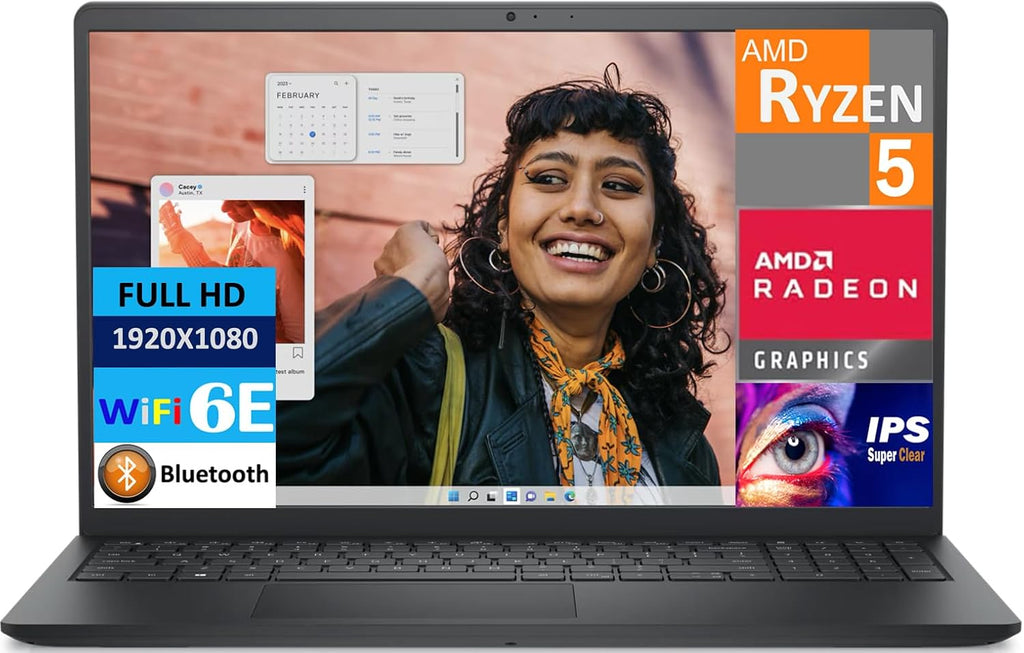 Dell 2026 Inspiron 15 3535 Business Laptop 15.6' IPS FHD Display (AMD Ryzen 5 7520U, 8GB LPDDR5, 1TB PCIe SSD, AMD Radeon, WiFi 6E, Webcam, Bluetooth 5.0, Win 11 Home)