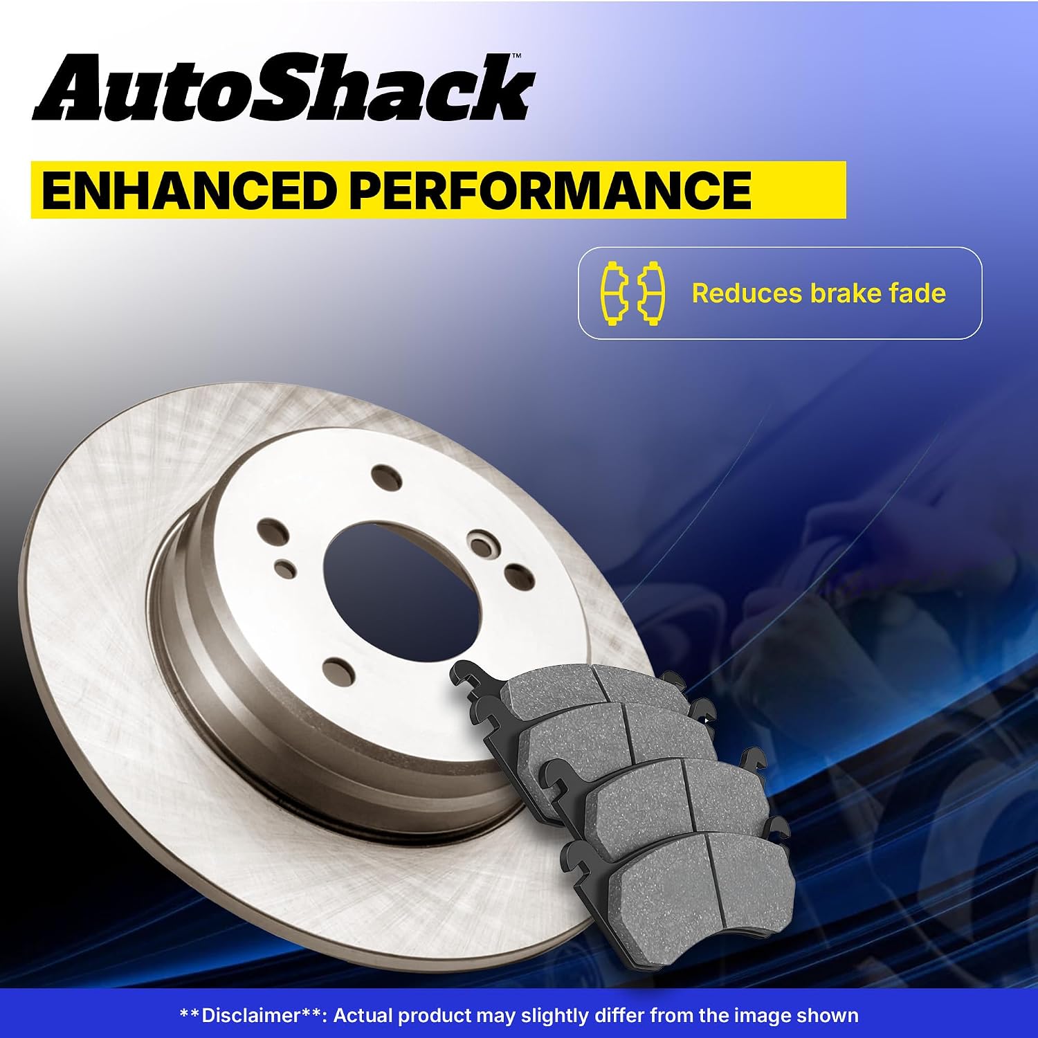 AutoShack Front & Rear Brake Rotors & Ceramic Pads for Honda, Accord 2003-2007, FWD L4 2.4L V6 3.0L