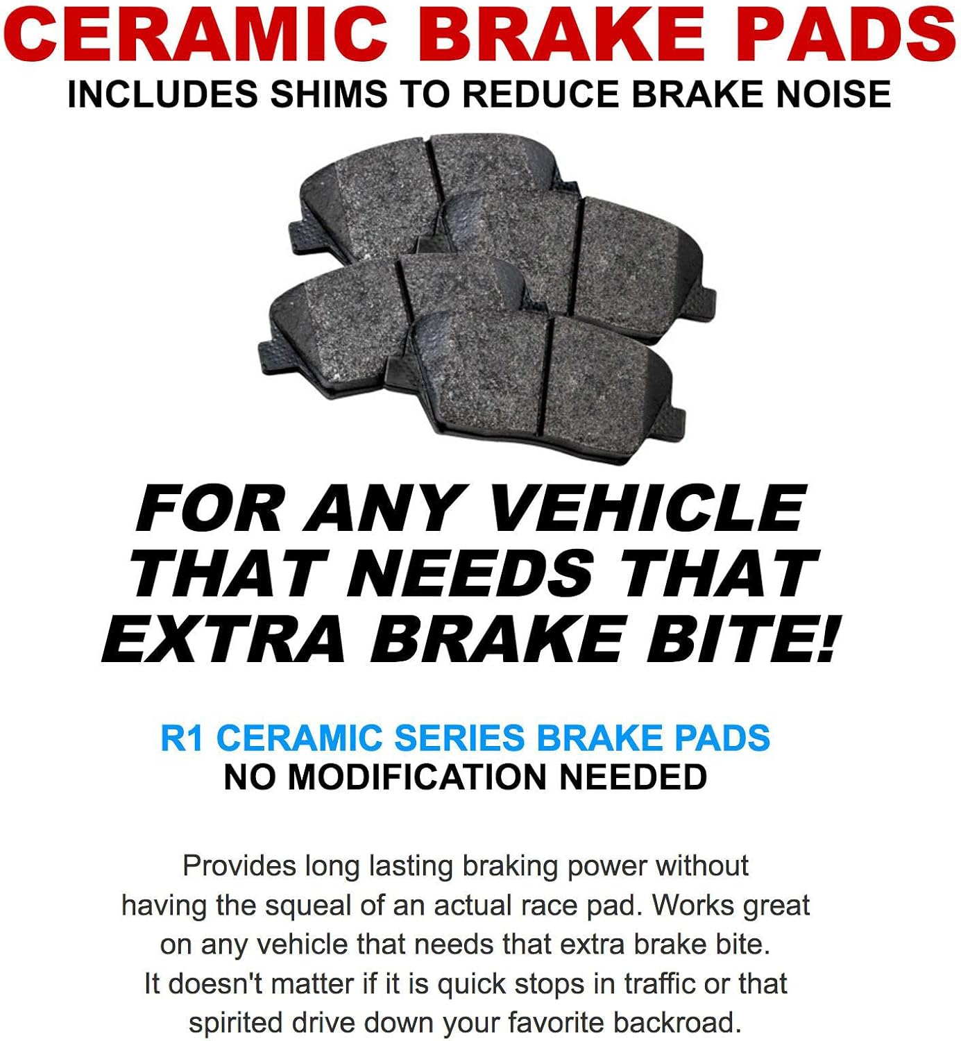 R1 Concepts Front Brake Kit Fits 2006-2011 Honda Civic| Ceramic Pads, Drilled Slotted Rotors| Hardware| 10.3' Front