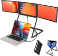 Triple Screen Portable Monitor, 15.6'Laptop Tri-Fold Monitor, 1080p Fhd Extended Laptop Screen Extender with 360° Rotation Adjustable Viewing Angles Compatible with Windows and MAC