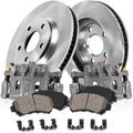 Callahan Brake Parts Front Brake Kit For Honda Civic 2006-11 - Disc Rotors with Ceramic Brake Pads + OE Calipers, EBYOEC02015