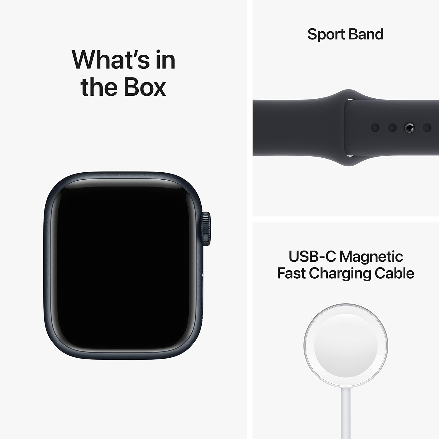 Apple Watch Series 8 (GPS, 41MM) - Midnight Aluminum Case with Midnight Sport Band S/M (Renewed Premium)