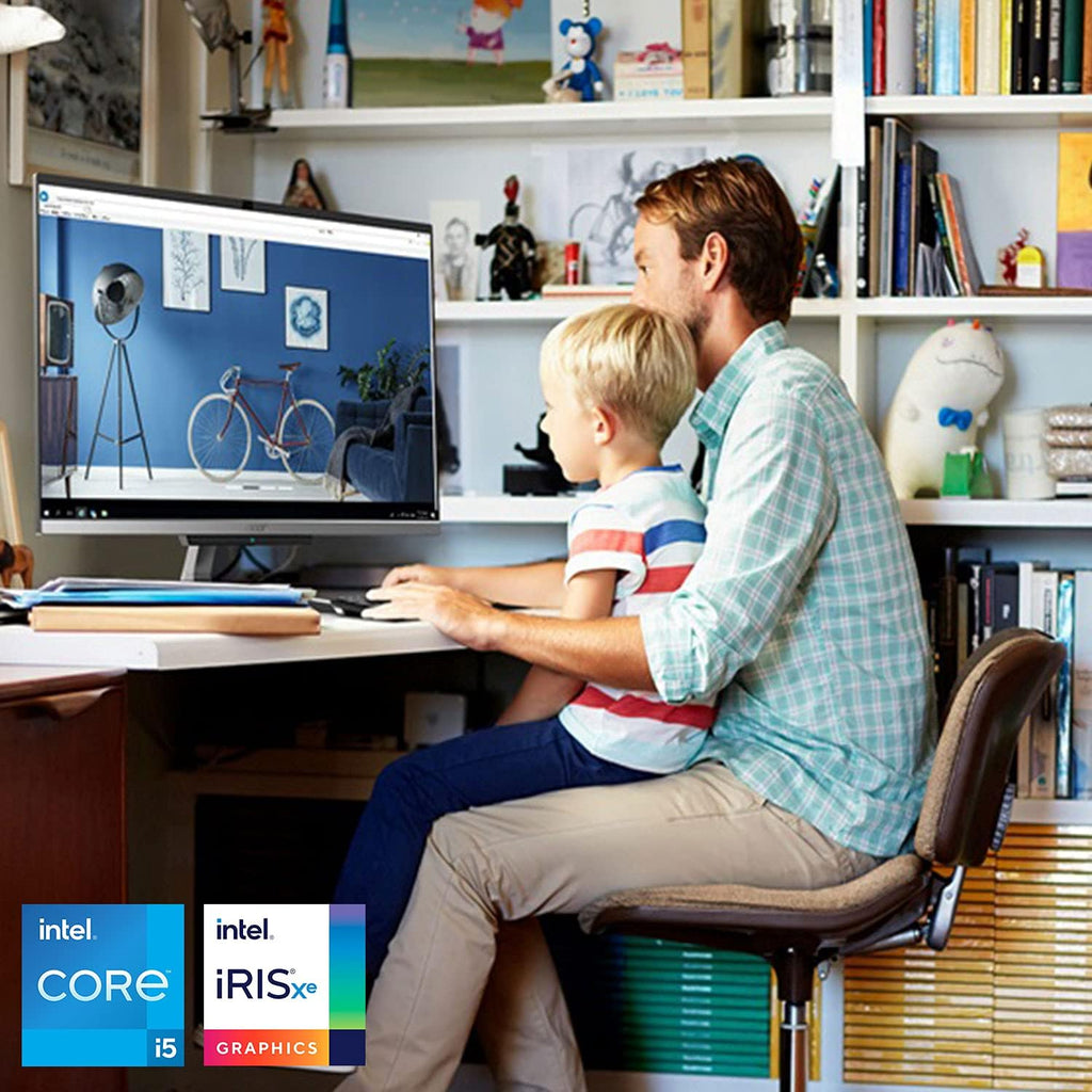 Acer Aspire C27-1655-UA12 AIO Desktop | 27' Full HD IPS Display | 11th Gen Intel Core i5-1135G7 | 12GB DDR4 | 512GB NVMe M.2 SSD | Intel Wi-Fi 6 | Windows 11 Home