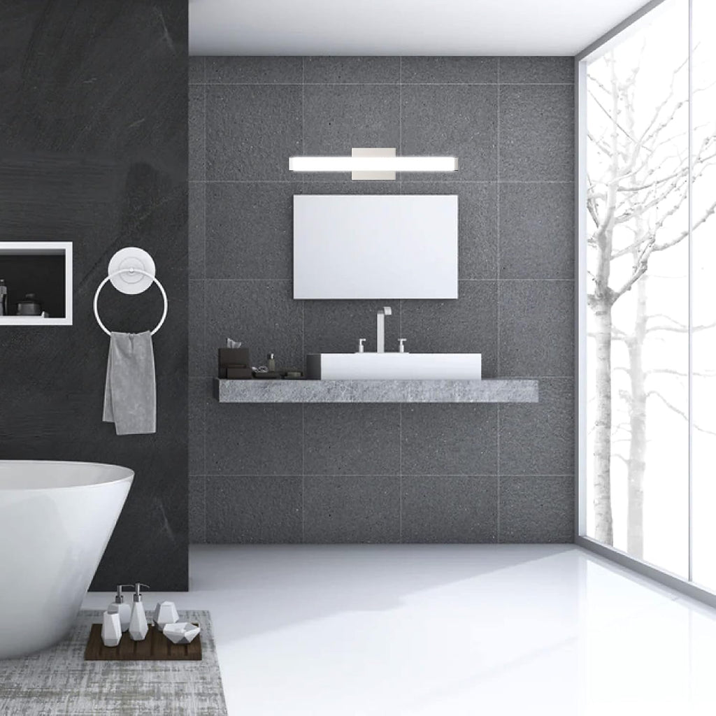LEDMyplace 36-inch LED Modern Bathroom Vanity Light Fixtures Over Mirror, 30W Dimmable Indoor Lighting, 3000K/4000K/5000K CCT Changeable, 2100 Lumens, Brushed Nickel Wall Mounted Bath Light Bar