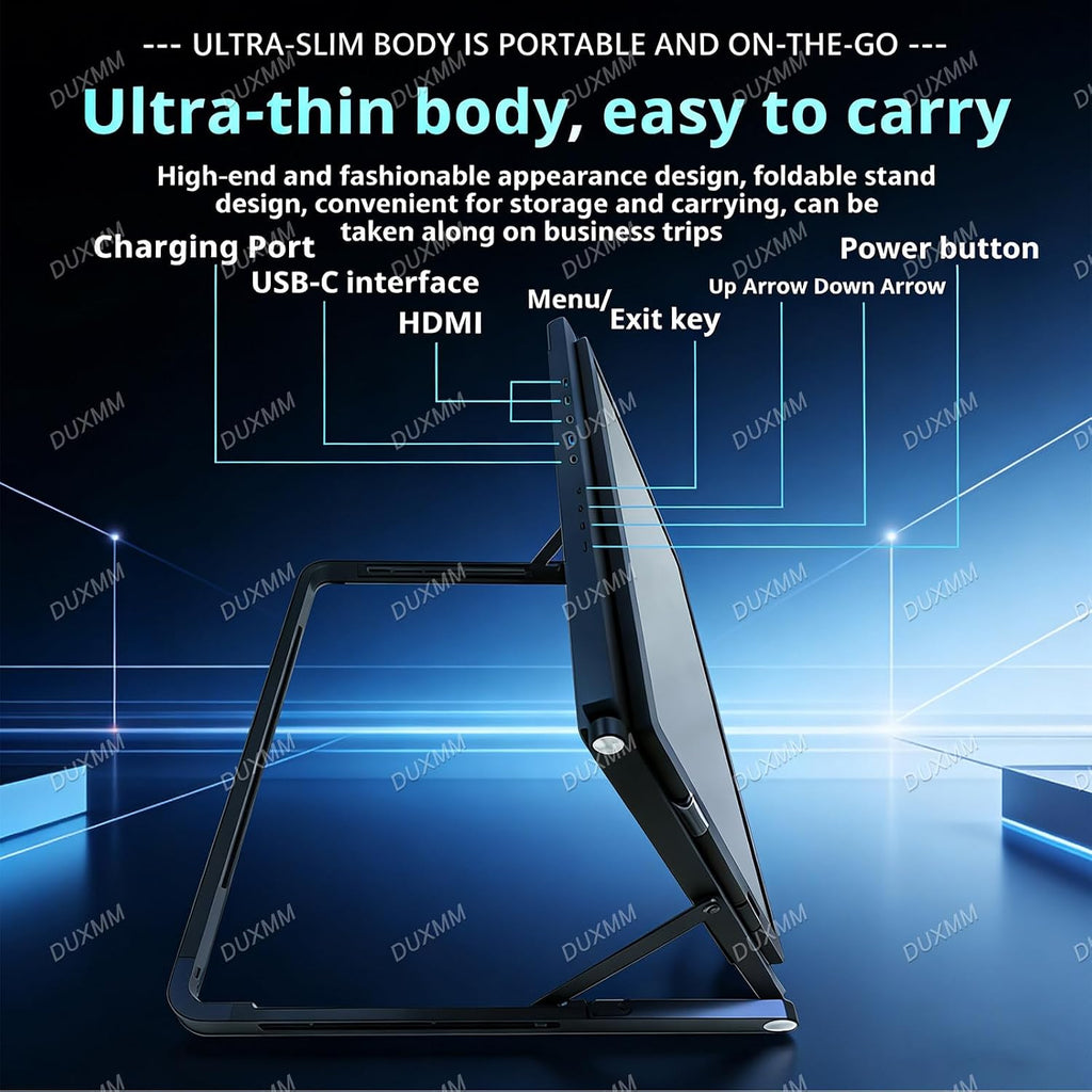 Triple Screen Laptop Extender 15.6' 1080P IPS,Pro Max Monitor,Portable Monitor with USB-C & HDMI,with 360° Rotation Adjustable Viewing Angles Compatible with Windows and Macos