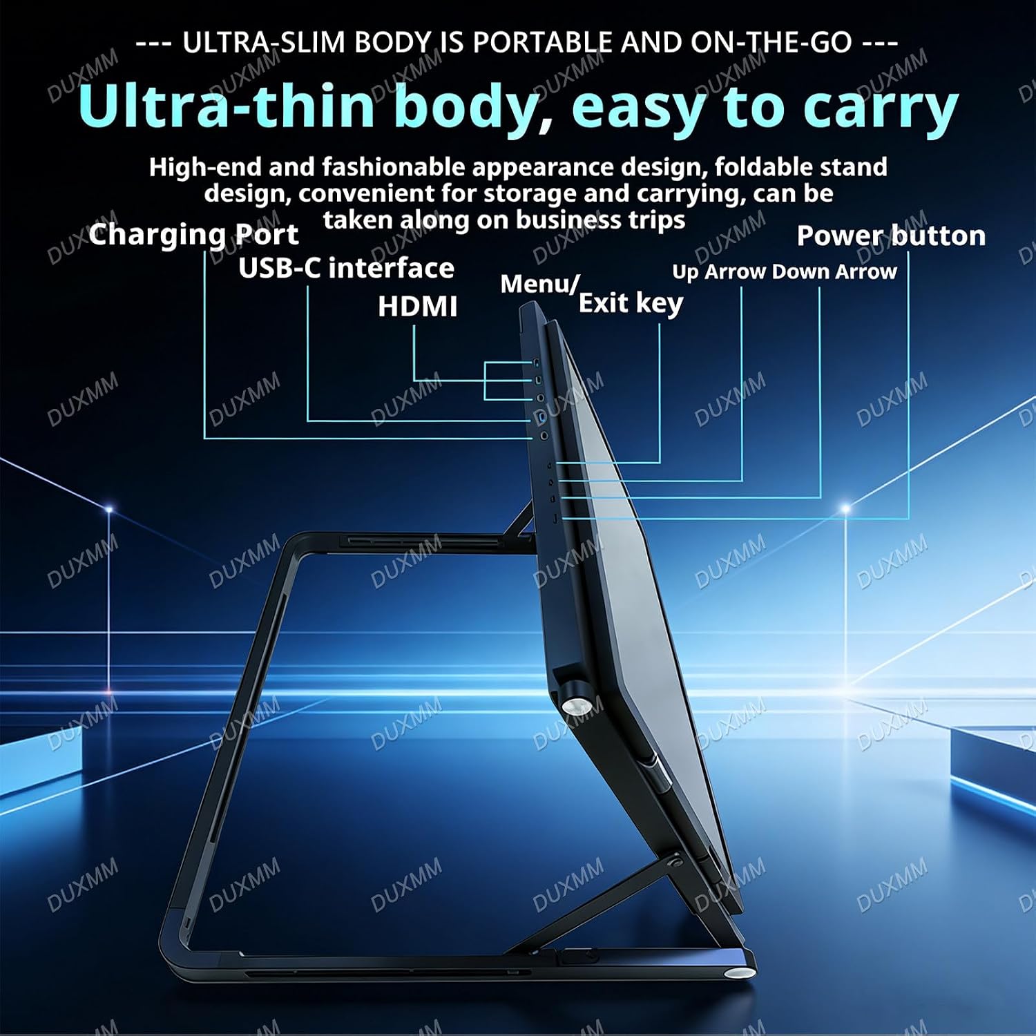 Triple Screen Laptop Extender 15.6' 1080P IPS,Pro Max Monitor,Portable Monitor with USB-C & HDMI,with 360° Rotation Adjustable Viewing Angles Compatible with Windows and Macos