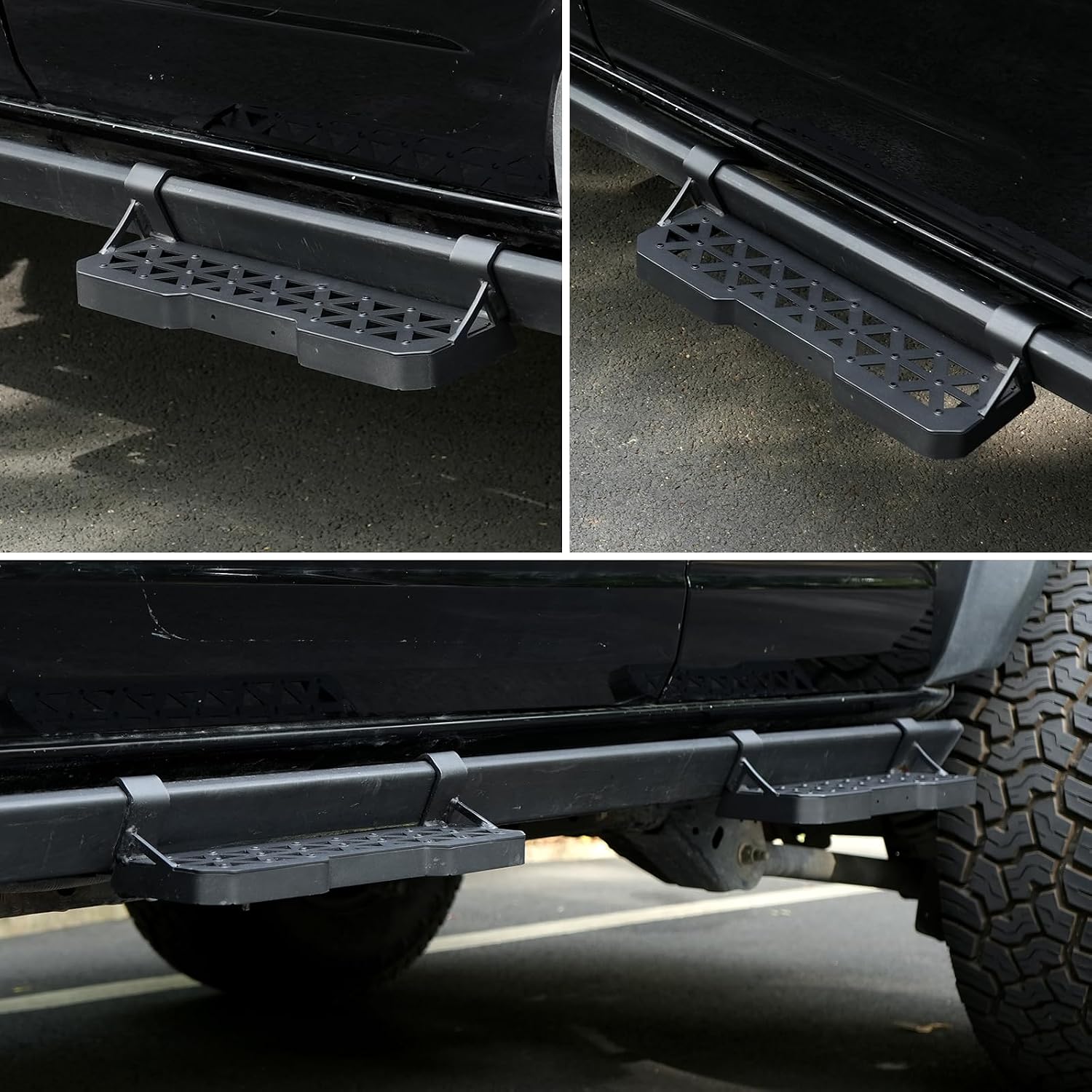4PCS Z-Steps Add-On Running Boards for Ford Bronco 2021-2025 with Rock Rail Side Steps 4-Doors Accessories(Not Fit Raptor or Sport)
