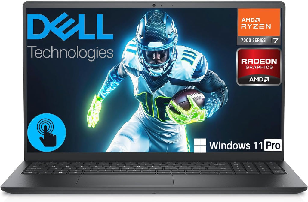 Dell Inspiron 3535 Touchscreen Laptop, 8-Core Speed AMD Ryzen 7-7730U CPU, 15.6 inch FHD Touch Display (Windows 11 Pro, 32GB RAM | 1TB SSD)