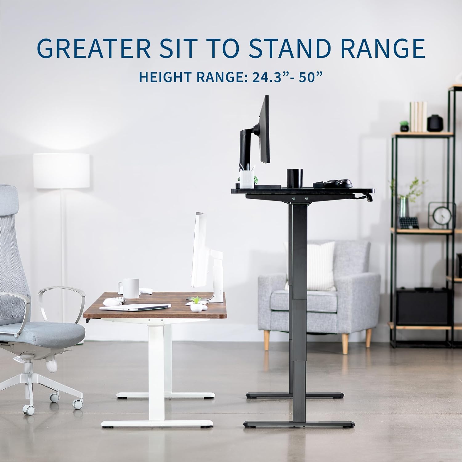 VIVO Electric 63 x 32 in Dual Motor Standing Desk, Memory Height Adjustment, 2B Series, Black Carbon Fiber Top White Frame, DESK-KIT-2W1R