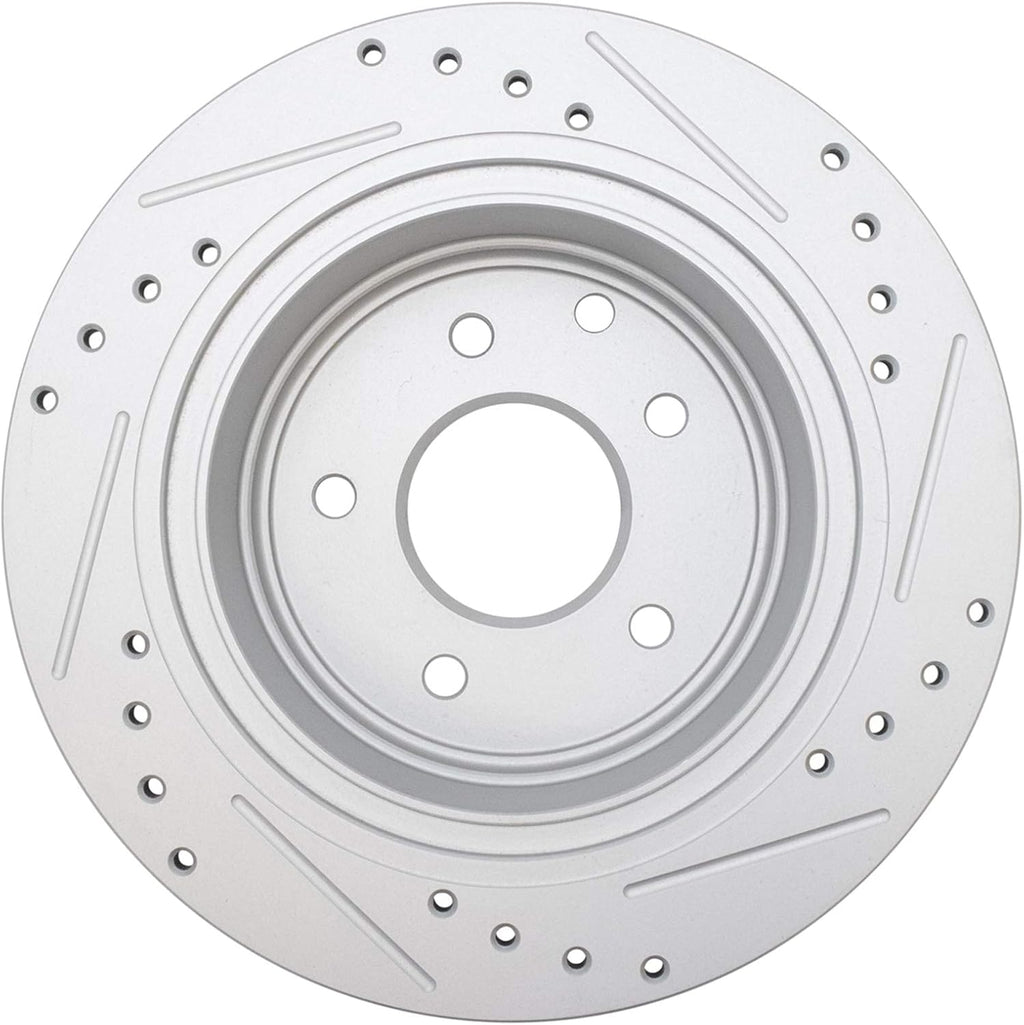 TRQ Performance Front and Rear Brake Rotor Set G Coated Drilled and Slotted Compatible with 2006 Nissan Altima 2005-2008 Nissan Maxima