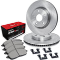 R1 Concepts Front Brake Kit Fits 2006-2011 Honda Civic Coupe Si; 2007-2011 Honda Civic Sedan Si| Optimum Oep Pads, Blank Rotors| Hardware| 11.8' Front