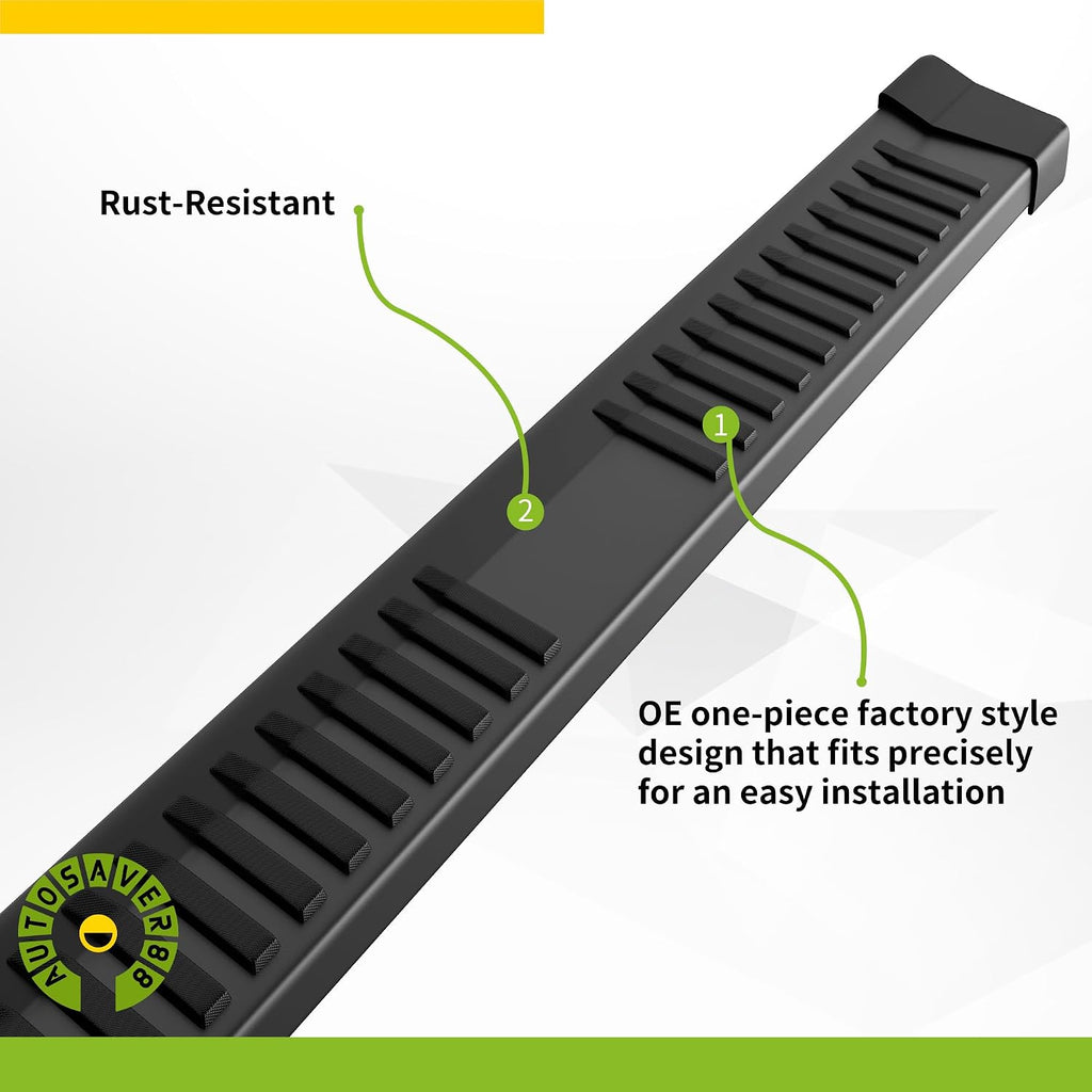 AUTOSAVER88 6 Inch Running Boards Compatible with Chevy Silverado/GMC Sierra 2019-2026 1500, 2020-2026 2500HD 3500HD Crew Cab, Step Pad Design, Stainless Steel Side Steps Nerf Bar