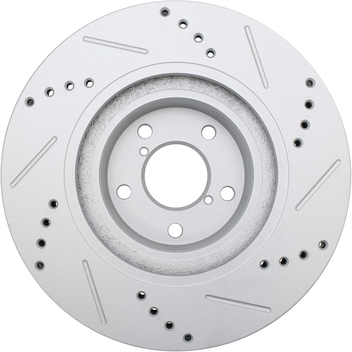 TRQ Performance Front and Rear Brake Rotor Set G Coated Drilled and Slotted Compatible with 2013-2016 Scion FR-S 2013-2023 Subaru BRZ 2017-2020 Toyota 86