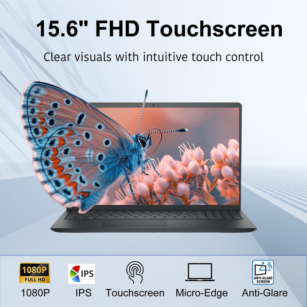 Dell Inspiron 15.6' FHD Touchscreen Laptop Computer | Intel Core i5 (Beat i7-1250U) | 1.5TB Storage (1TB SSD + 512GB External) | 32GB RAM | Up to 9H Battery for Work & School | Windows 11